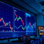 Trading view platform displaying real-time market charts with analysis tools for traders and